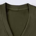 thumbnail image 5 of Men's Deep V Neck Jacket Lightweight Loose Windbreaker Casual Stylish Zipper Up Outerwear Coat with Pockets Army Green XXL, 5 of 9