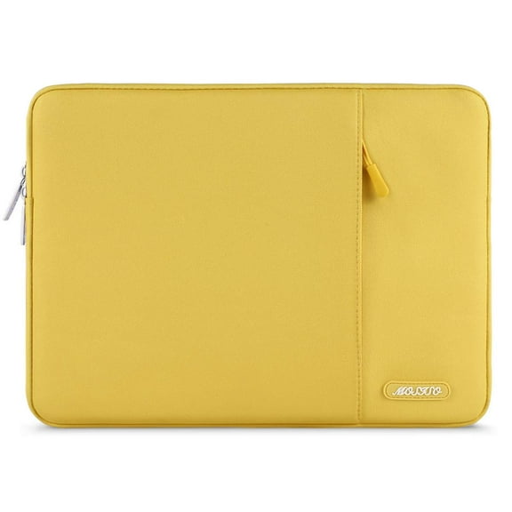 MOSISO Laptop Sleeve Bag 13-13.3 Inch for MacBook Pro, MacBook Air Water Repellent Polyester Notebook Protective Case Cover with Pocket,Yellow