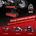 thumbnail image 4 of Motorcycle Lifter, 1100 lbs Motorcycle Steel Scissor Lift Jack with Wide Deck, Safety Pins, Center Lifting Crank Bracket, Thickened Rubber Cushion for Motorcycles, ATVs, Dirt Bikes, Touring Cruisers, 4 of 7