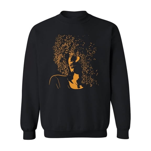 Afro Hairstyle Doodle Sweatshirt Women -Image by Shutterstock, Female 5X-Large