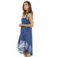 thumbnail image 2 of Riviera Sun Batik Embroidered Dress Sundresses for Women (Denim / Blue, Large), 2 of 3