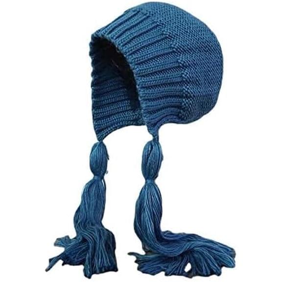 Kukuzhu Womens Peruvian Winter Hat Warm Knit Beanie Hat with Ear Flaps Tassel Chullo Hat Wool Cap Outdoor