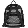 thumbnail image 5 of Solid Color Mini Mesh Backpack with Front Zippered Pocket in Black, 5 of 7