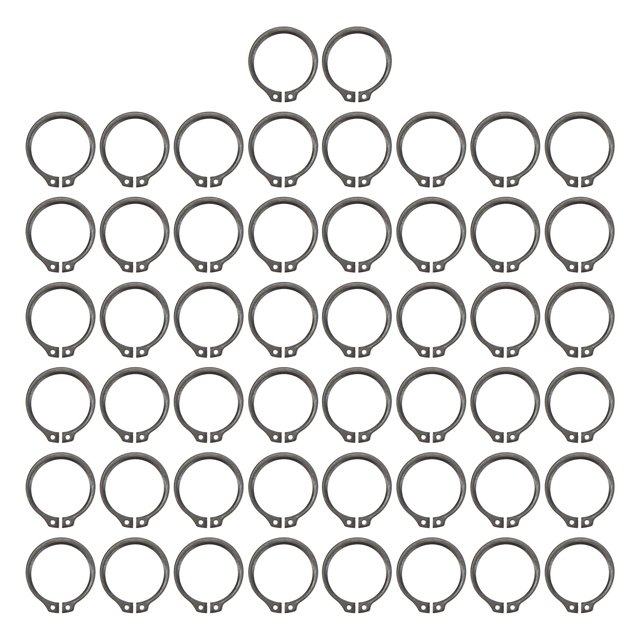 50 Pcs AC Compressor Clutch Coil Snap Ring 1.3mm Thickness Iron Retaining Ring Set Replacement for Hyundai