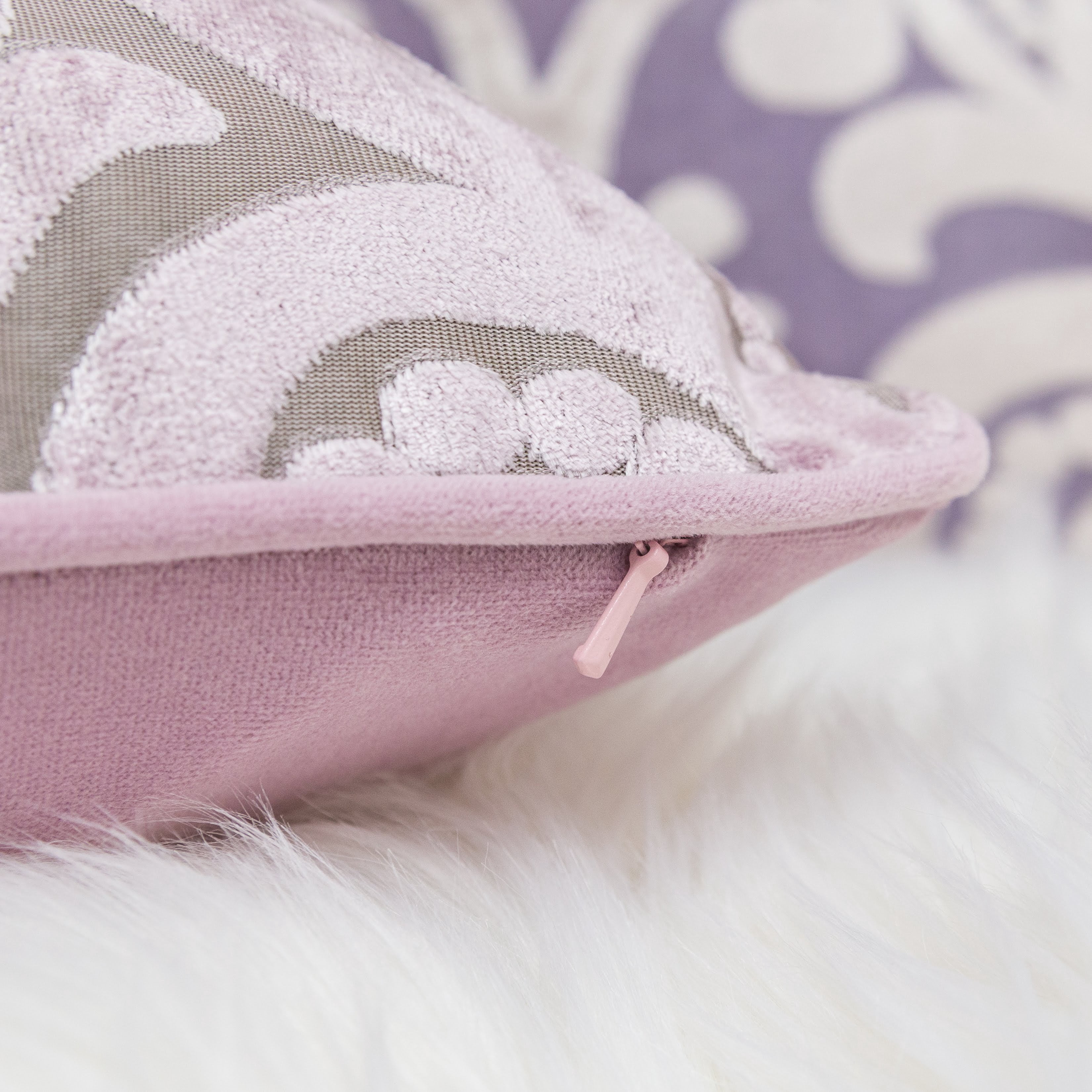 Lianne Blush Geometric Polyester 20 in. x 20 in. Throw Pillow