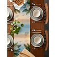 thumbnail image 5 of Coastal Beach Table Runner Summer Tropical Palm Trees Ocean Tablerunners 18 x 72 Inch, Table Decorations Tabletop Scarf for Summer Gathering Holiday Farmhouse Kitchen Dining Decor, 5 of 6