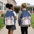 thumbnail image 2 of Jeiento Ice Cream Boys Backpack and Lunch Bag Set 17 Inch 4-Piece Water Bottle Holder Pencil Case Lightweight Large Capacity School Bookbag for Kids Teenagers Back to School, Blue, 2 of 7
