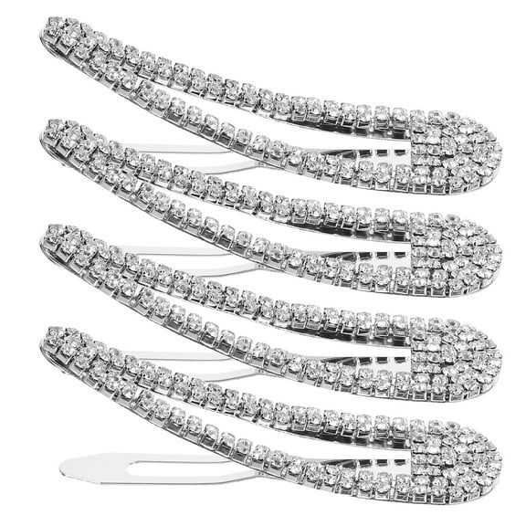 WRITWAA Set of 4 Rhinestone Snap Hair Clips - Stylish Hair Accessories for Daily Use, Parties, and Special Occasions