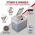 thumbnail image 3 of Koolatron 12V Electric Cooler/Warmer, 31L (33 qt) Thermoelectric Car Fridge, Dual Opening, Portable Mini Fridge, Gray, 3 of 8