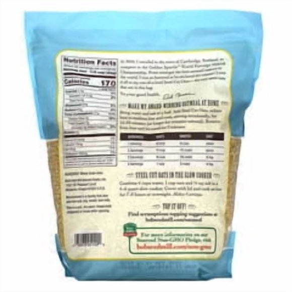 Bob's Red Mill , Flocons d'Avoine Coupés à l'Acier, Grains Entiers, 54 oz (1,53 kg)