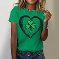 thumbnail image 5 of JURANMO St Patricks Day Shirts for Women Summer Cotton Short Sleeve T-Shirts Round Neck Casual Blouse 2025 Vacation Tops Green XL Daily Sales, 5 of 6