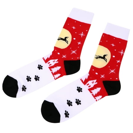 

1 Pair Adorable Cartoon Christmas Socks Holiday Household Stockings Socks
