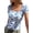 White Blue Flower, variant on BTFBM Floral Square Neck Tops for Women Trendy Summer Outfits Short Sleeve Shirts Boho Top Beach Vacation Clothes