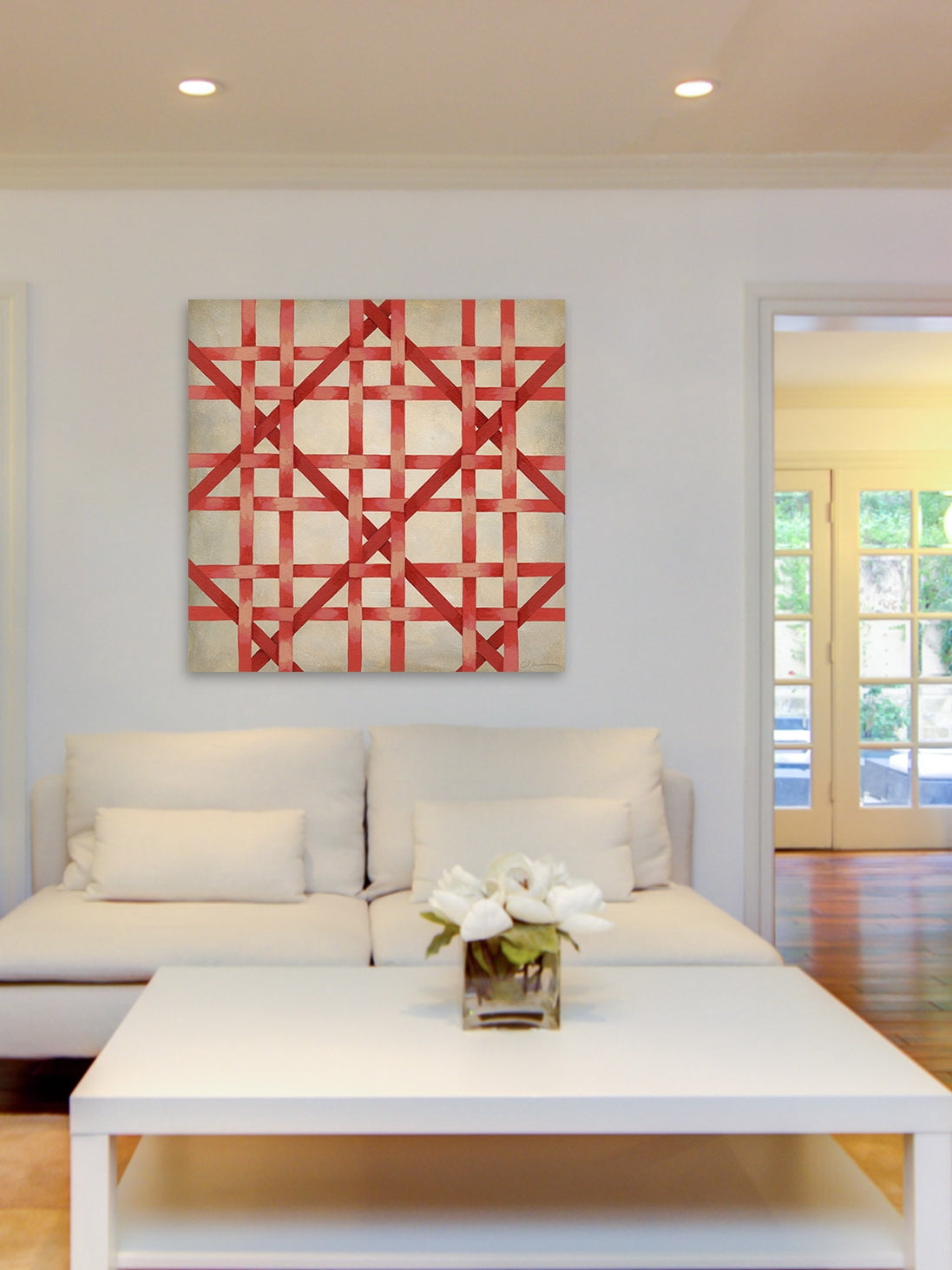 "Woven Symmetry III" Painting Print on Wrapped Canvas