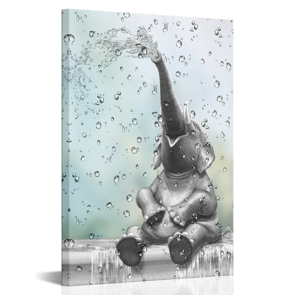 Elephant Canvas Wall Decor Paintings Wall Decor Prints Pictures Posters Artwork for Kids Decorations Office Decor Modern Frame wall art 16 x 24 Inches