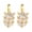 Gold, variant on Leaf Shape Drop Earrings for Women Marquise Cz Gold Plated Ginger Lyne Collection
