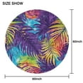 thumbnail image 6 of Colorful Tropical Leaf Pattern Round Tablecloth 60"x60",Wrinkle Wipeable Table Cloth for Kitchen Dining Room Picnic Patio Party, 6 of 6