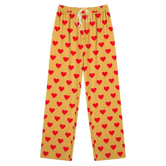 hotojiny Valentine's Day Pants for Women Trendy Cute Wide Leg Pajama Pants Lounge Comfy Cute Soft Home Pants