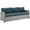 Navy and Gray, variant on Afuera Living Modern Polyester Fabric Patio Sofa in Brown/Navy