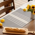 thumbnail image 2 of Placemats Set of 4, Grey Vertical Stripes Placemats Set of 4, Classic Striped Linen Tablemats Washable Placemat Table Decoration for Kitchen Table Dinner Party Home Decor Indoor Outdoor 13x19 Inch, 2 of 8