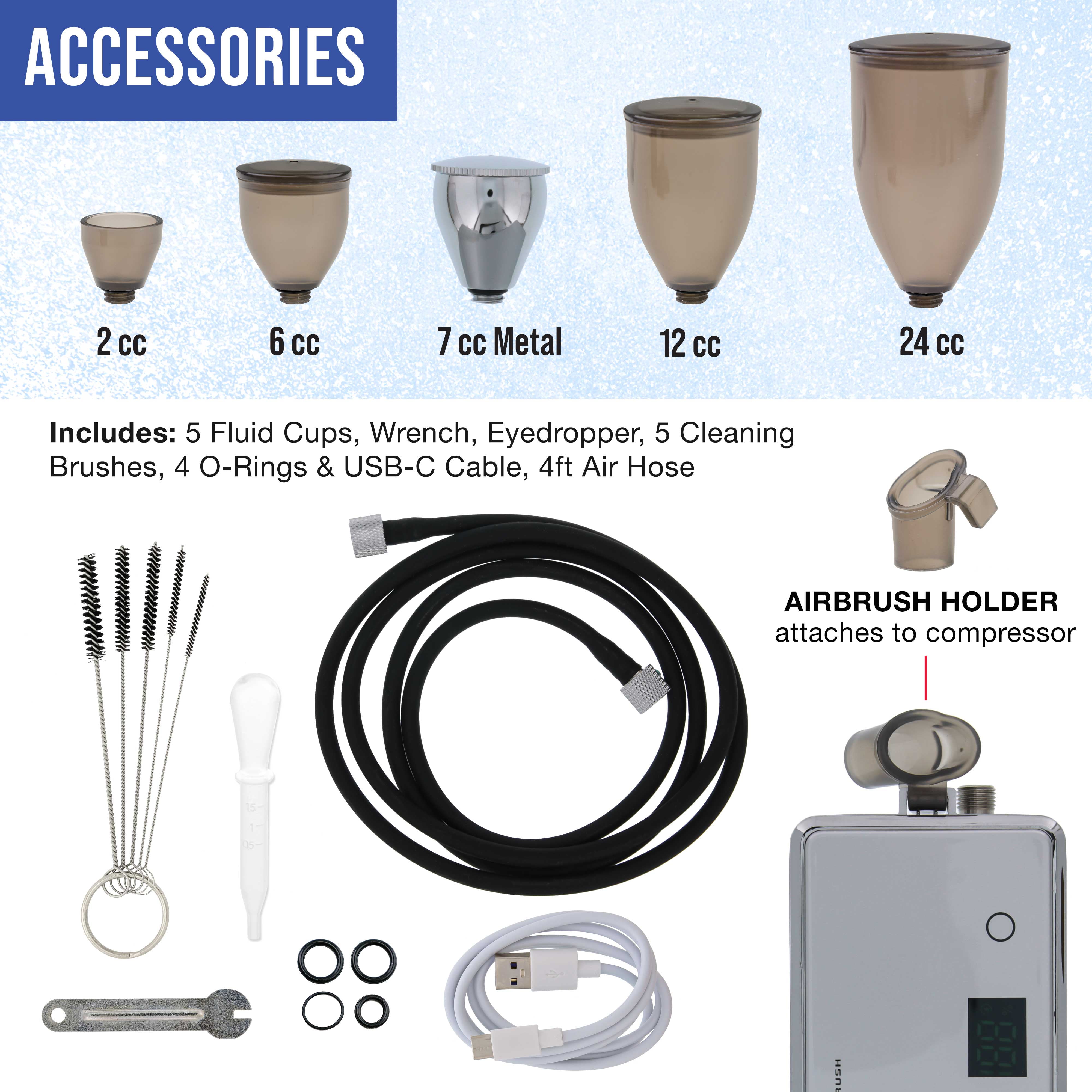 PEIION Airbrush Kit 36PSI Cordless Airbrush Kit with Compressor