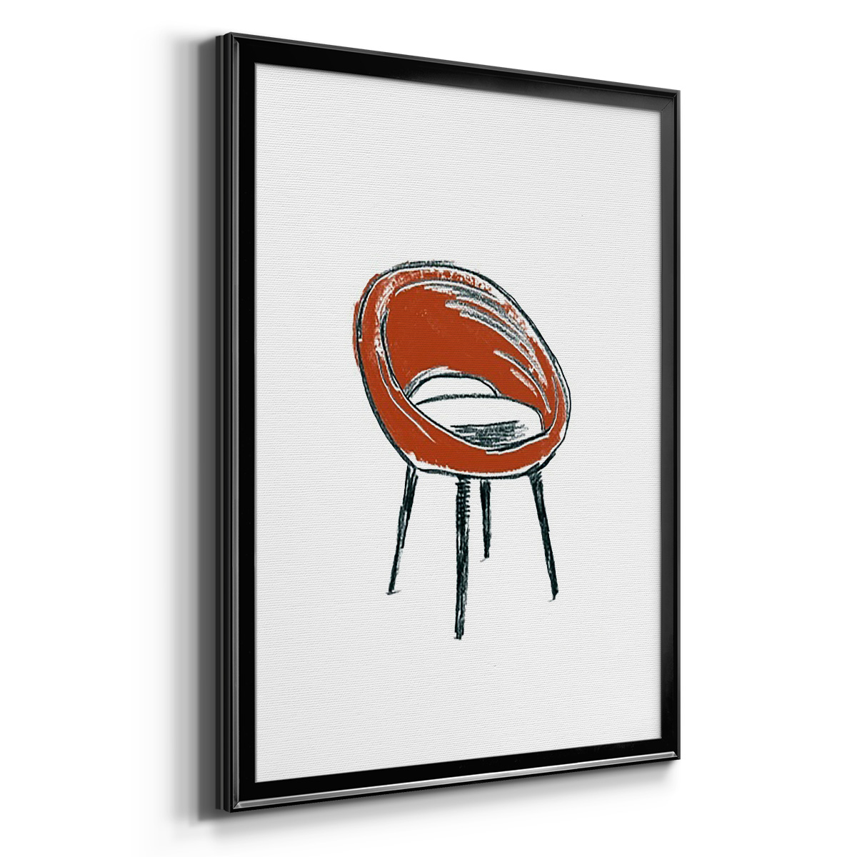 Take a Seat V Premium Framed Print, in Gold, Black, or Silver - Ready to Hang