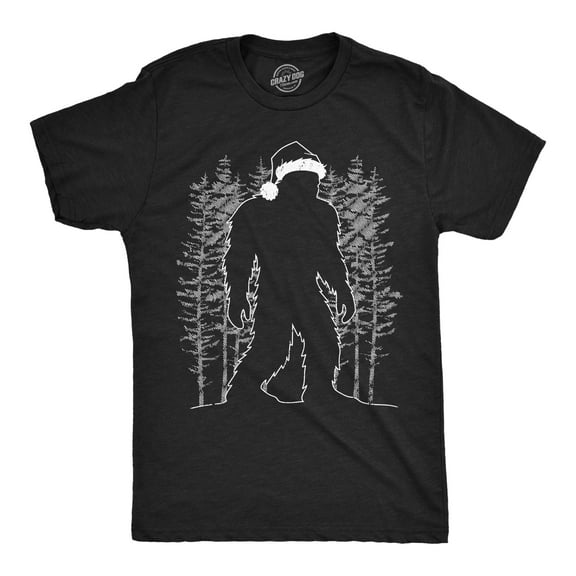 Mens Funny T Shirts Bigfoot Santa Sarcastic Christmas Sasquatch Graphic Novelty Tee for Men Graphic Tees
