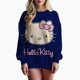 thumbnail image 1 of Sudadera con estampado de Hello Kitty para mujer, sudadera con capucha para mujer de High Street, ropa con estampado Y2K, suéter informal de cuello redondo, 1 of 1