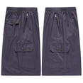 thumbnail image 6 of Cargo Shorts for Men Summer Casual Elastic Waist Straight Leg Loose Fit Knee Length Work Shorts with Pockets, 6 of 7