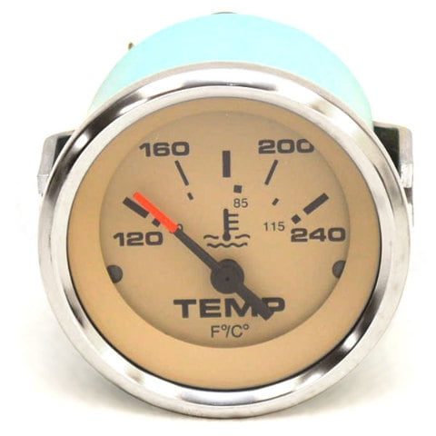 Teleflex Boat Temperature Gauge 63707 | Sahara Silver Tan 2 Inch