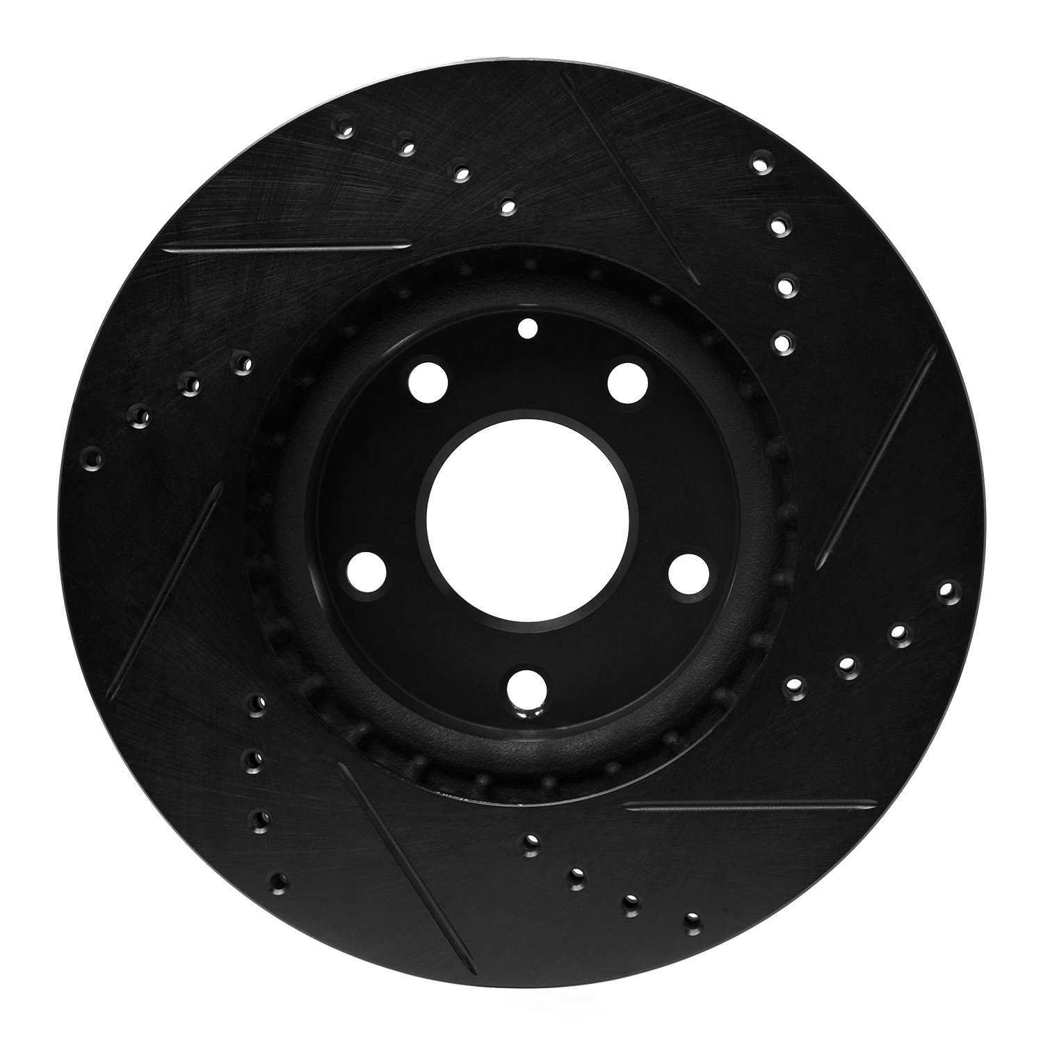 Dynamic Friction Company 633-80080L DFC Brake Rotor - Drilled And Slotted - Black