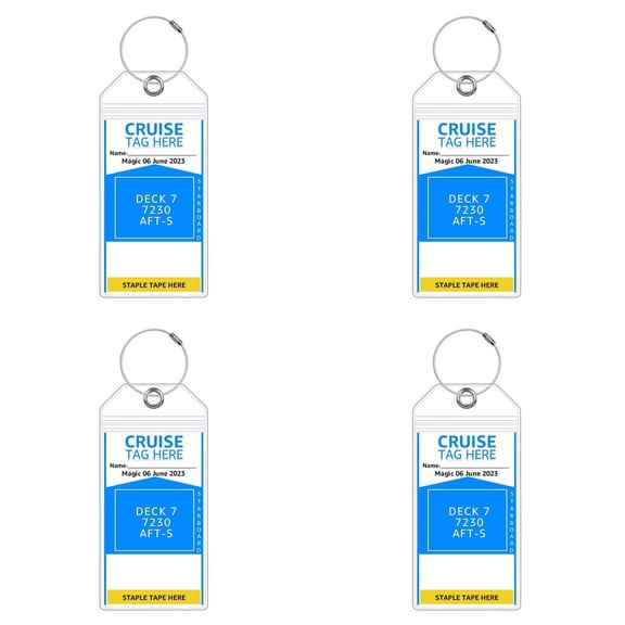 GASTROPOD PVC Luggage Tags for Travel, Durable Cruise Suitcase ID Tag with Privacy Flap, Easy Identification Baggage Tag