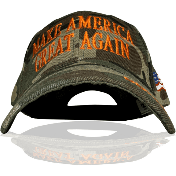 Trump Hat Make America Great Again – MAGA Hat with American Flag - Donald Trump 2024 Baseball Cap - Trump Flag Hat - 2D Camo