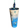 thumbnail image 3 of Disney Parks Starbucks Mickey & Minnie Summer Blue Tumbler W Straw New with Tag, 3 of 3