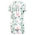 thumbnail image 5 of Viikei Women Plus Size Pajamas Set,Women Casual Round Neck Short Sleeve Blouse Fashion Pants Pajamas Suit White S, 5 of 6