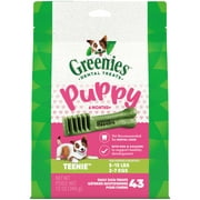 Greenies Puppy Teenie Size Natural Dental Dog Treats, 12 oz Pack (43 Treats)