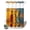 Amber, Yellow, Teal, variant on No Hook Shower Curtain, African Black Women Shower Curtains for Bathroom with See Through Top Window, Geometric Abstract Ethnic Tribal Waterproof & Washable Bath Curtain Stand Up Stall 36"x72"