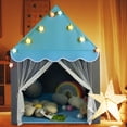 thumbnail image 2 of Carpa para Niños Costway con Colchoneta Lavable Castillo de Hadas 105 x 121 x 136 cm Azul, 2 of 10