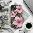 thumbnail image 6 of Pink Hibiscus Floral Leopard Print Phone Case, Tropical Animal Print iPhone Cover, Bold and Stylish Floral Safari Design for iPhone 16 15 14 13 12 11 Pro Max Mini Plus, 6 of 6
