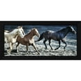thumbnail image 2 of Milli Villa 14x8 Black Modern Wood Framed Wall Art Titled - Lets Go Horses, 2 of 6