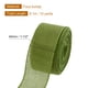 thumbnail image 2 of Cinta de yute con alambre Uxcell, rollo de cinta de tela blanca de 2-1/2 pulgadas x 10 yardas, decoración de cinta con borde de alambre, verde profundo / 1.5", 2 of 5