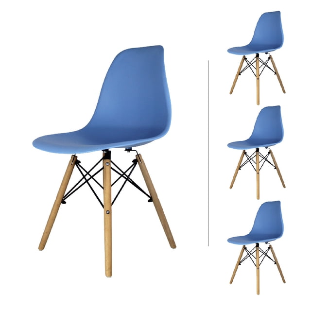 Set de 4 Sillas de Comedor Mundo In Eames Azul