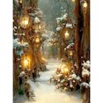 thumbnail image 1 of (ZQ524) Serie Paisaje Escena Nieve Con Diamantes Redondos Pintura Diamantes Resina 30*40CM, 1 of 9