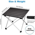 thumbnail image 3 of Portable camping table, lightweight folding table with aluminum tabletop and carrying bag, easy to carry, perfect for outdoor, picnic, cooking, beach, 3 of 5