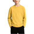 thumbnail image 2 of Diufon Baby Boys Girls Long Sleeve Shirt Toddler Thickened Round Neck Tops Comfort Basic Solid Color T-Shirt, 2 of 9