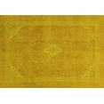 thumbnail image 1 of Ahgly Company Machine Washable Indoor Rectangle Abstract Yellow Modern Area Rugs, 4' x 6', 1 of 4