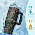 thumbnail image 4 of 30 Oz Winter Snowman Tumbler With Handle, Holiday Coffee Travel Mug Cup, Xmas Gift, 4 of 5