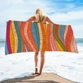 thumbnail image 5 of Toalla de playa de microfibra con estampado bohemio LIGHT Toalla de baño a prueba de arena Manta de playa Toalla multiusos de viaje 75 X 150 Cm, 5 of 5