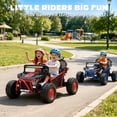 thumbnail image 3 of iYofe 36V Electric Ride on Car for Big Kids, 2 Seater Powered Ride on Vehicle for Boys Girls Ages 6+, Kids Electric car with Bluetooth, Music, Rear Wheel Spring Suspension, Red, 3 of 10