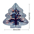 thumbnail image 7 of Metal Hanging Christmas Tree Wind Decorations - Festive Garden Spinners with Snow - Covered Design & Glowing Lights for Yard Decor, 7 of 7